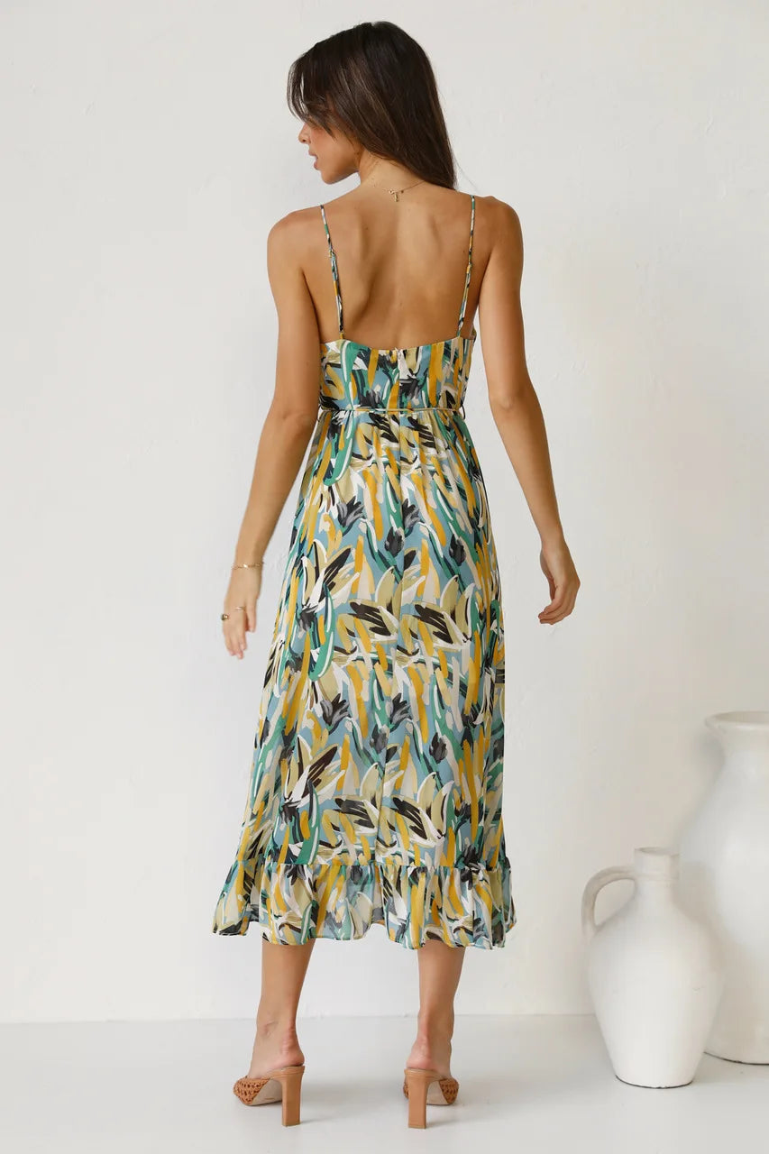 Elegant Tropical Summer Dress