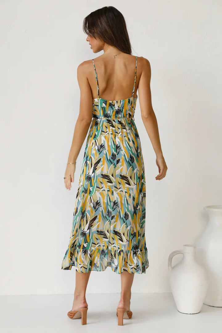 Elegant Tropical Summer Dress
