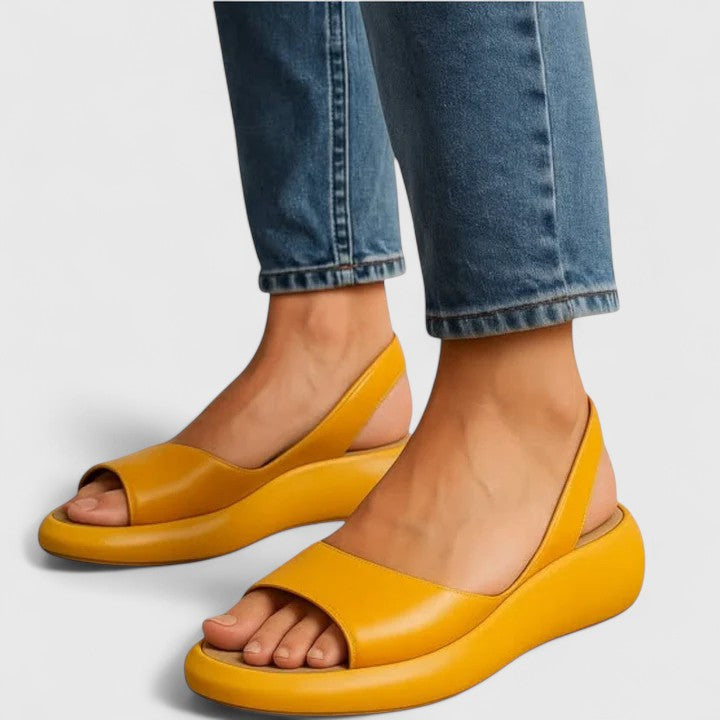 Orthopedic Cushioned Slide Sandals - Yellow
