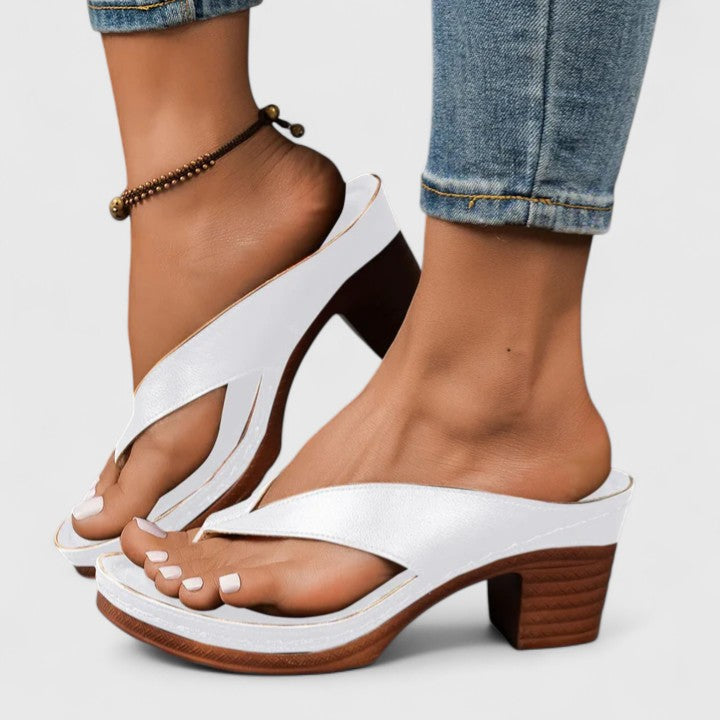 Ergonomic Comfort Heels - White