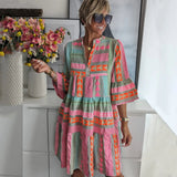Elegant Ruffle A-Line Spring Dress