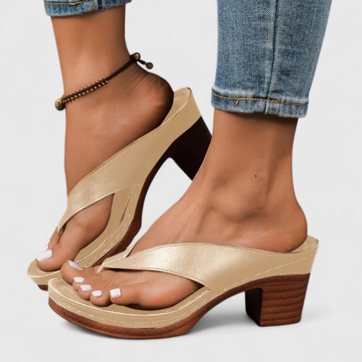 Ergonomic Comfort Heels - Gold