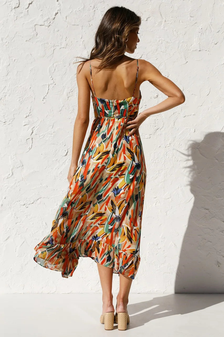 Elegant Tropical Summer Dress