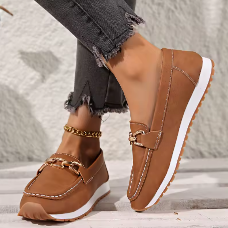 Non-Slip Orthopedic Loafers - Brown