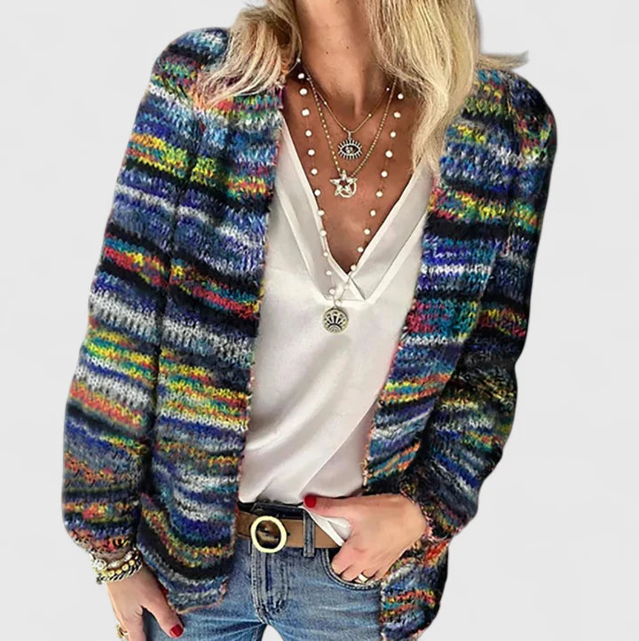 Relaxed Cozy Knit Cardigan - Blue