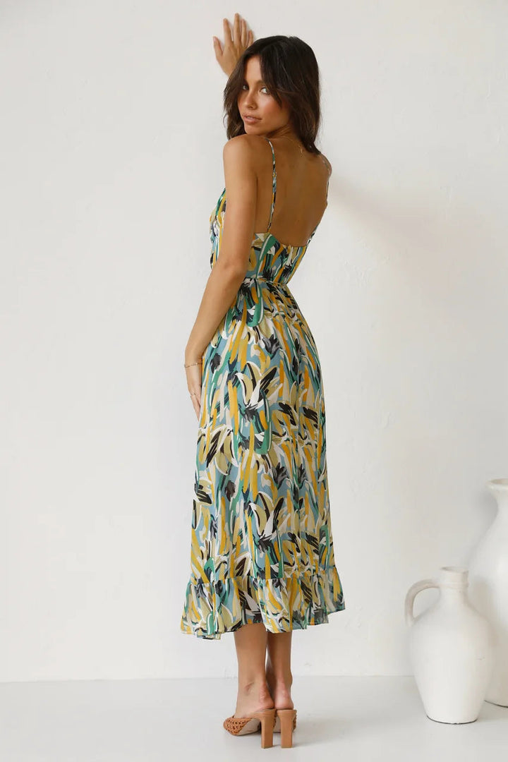 Elegant Tropical Summer Dress