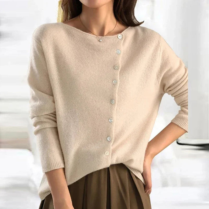 Women's button-detail soft knit sweater, colorway