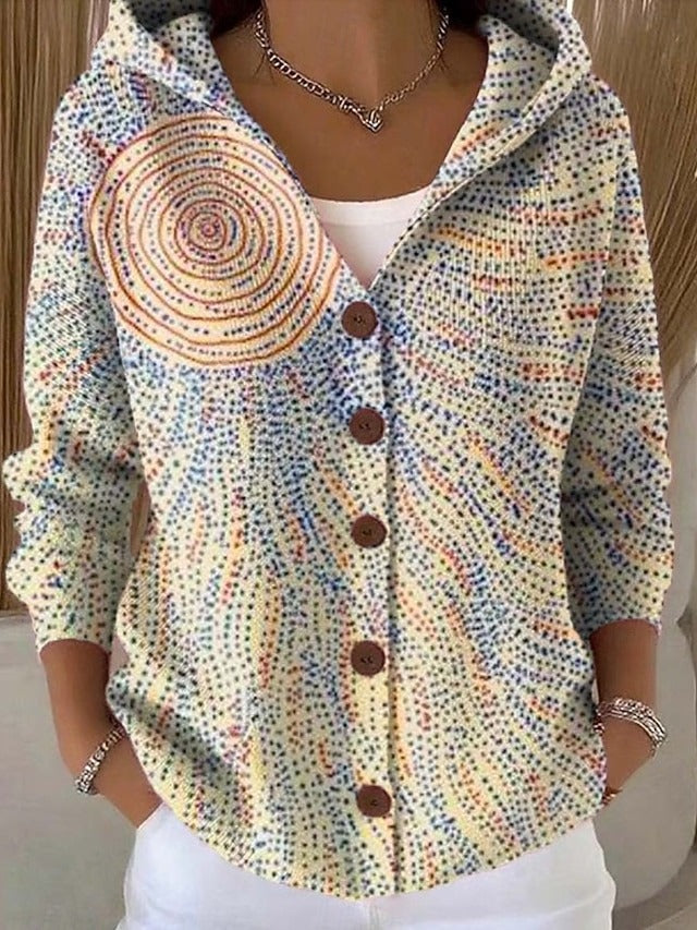 Women's longline open front knit cardigan in light yellow