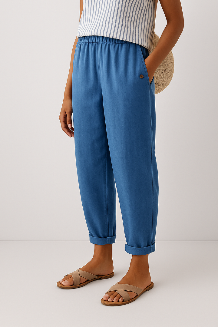 Straight-Leg Pants with Side Pockets