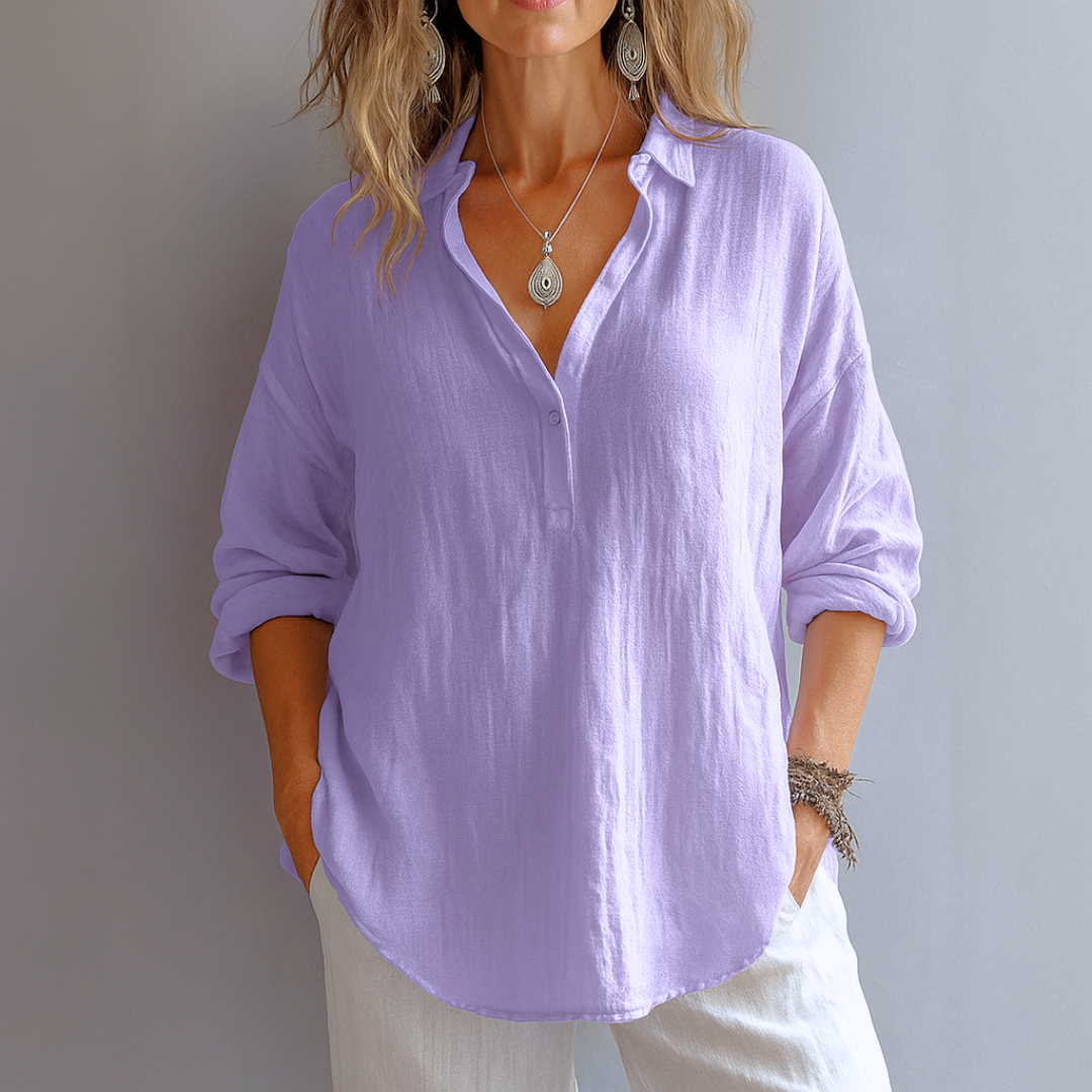 Stylish V-Neck Blouse