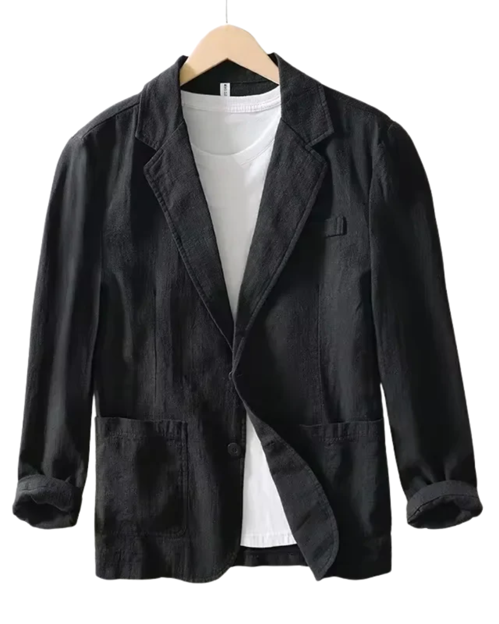 Black men's cotton blazer