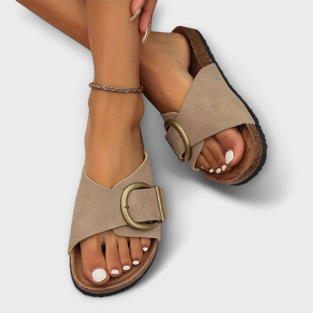 Vintage Buckle Comfort Sandals