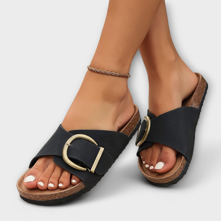 Vintage Buckle Comfort Sandals