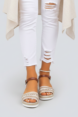 Strappy Wedge Evening Sandals