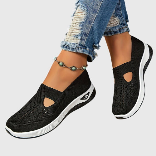 Emely Orthopedic Slip-On Shoes - Black