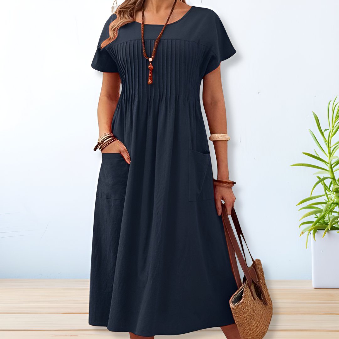 Relaxed fit day dress in blue