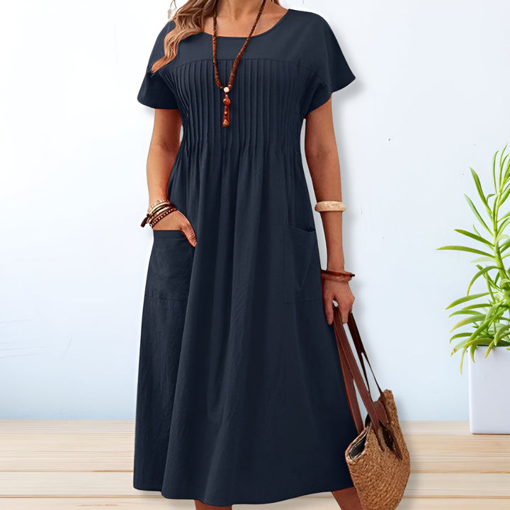 Relaxed fit day dress in blue