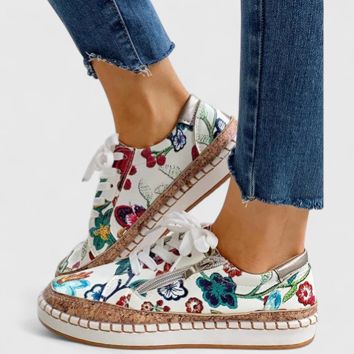 Floral Print Orthopedic Slip-On Shoes - Bella Flora
