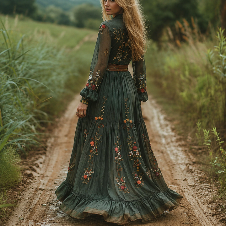 Bohemian Floral Maxi Dress