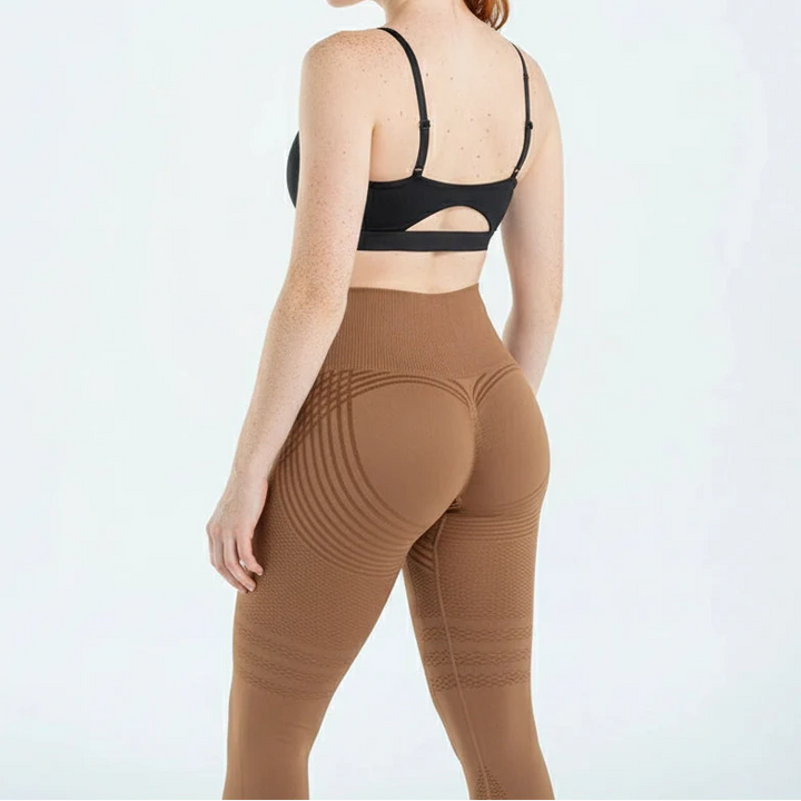 Women's high waist shaping leggings in brown