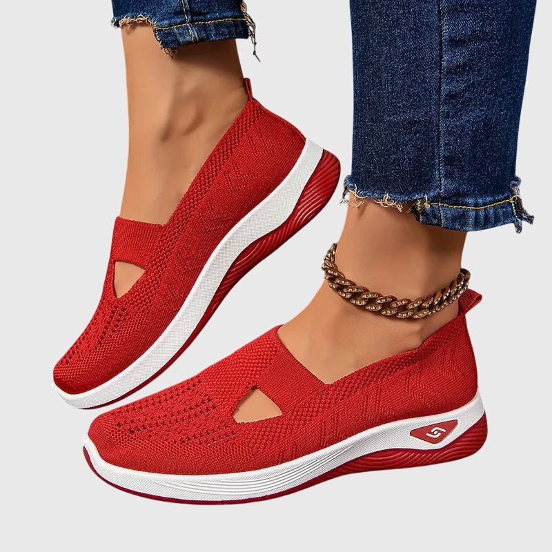 Emely Orthopedic Slip-On Shoes - Red