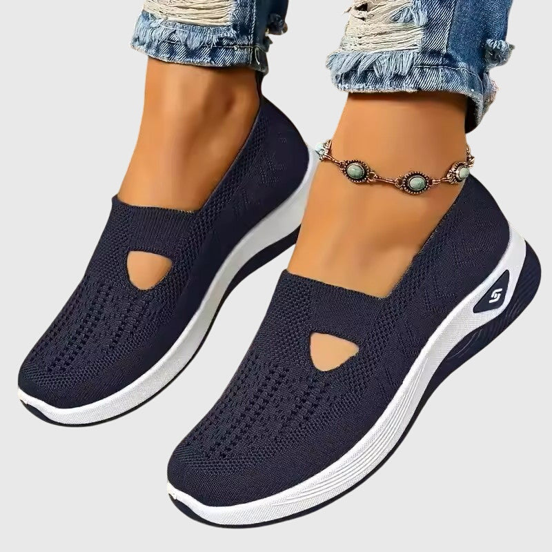 Emely Orthopedic Slip-On Shoes - Navy Blue