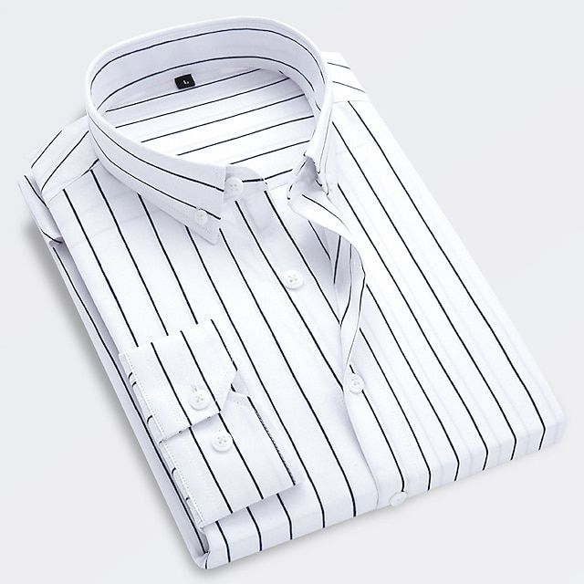 Striped Summer Cotton Shirt - White