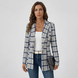 Women's Tailored Houndstooth Blazer