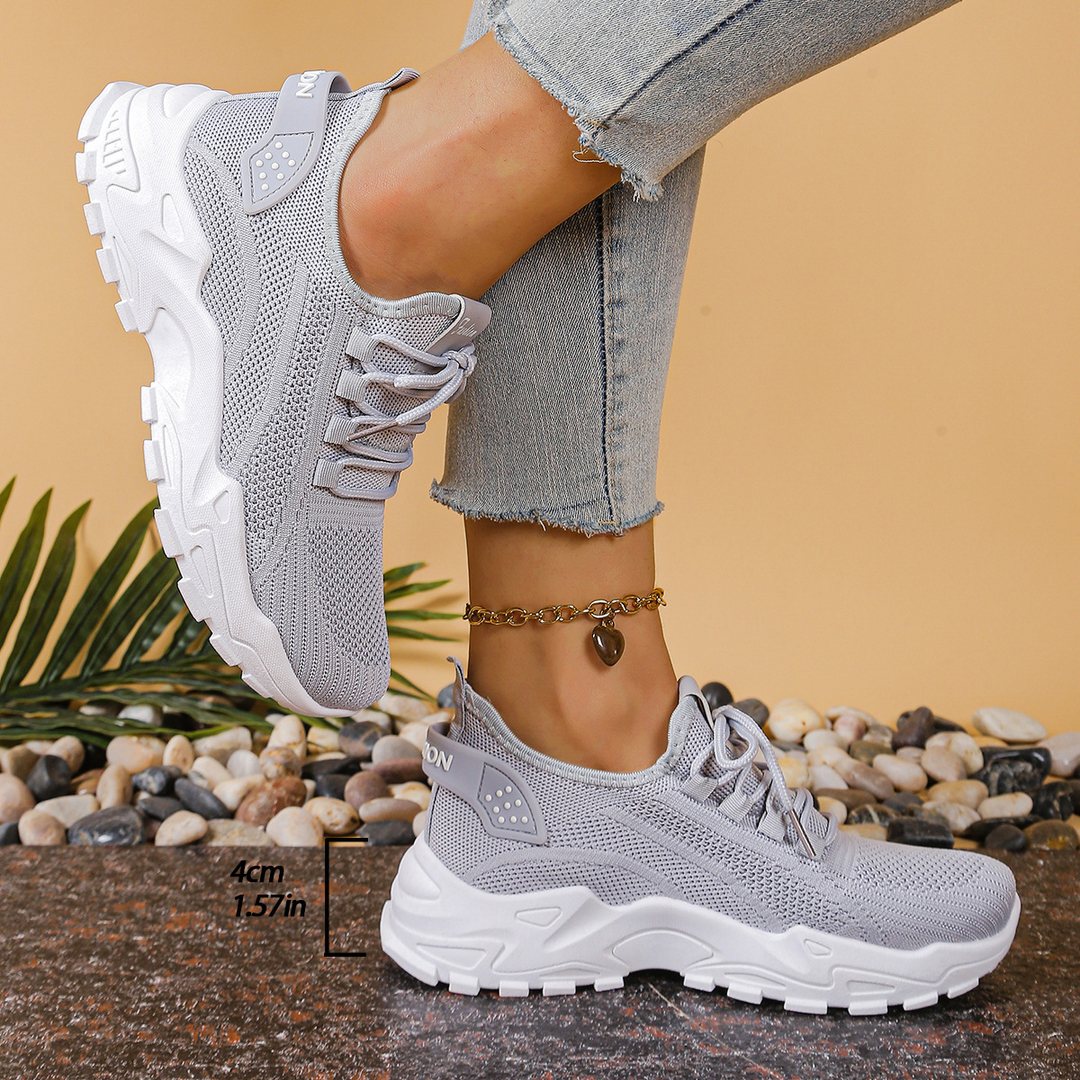 Wide-Toe Orthopedic Sneakers - Gray