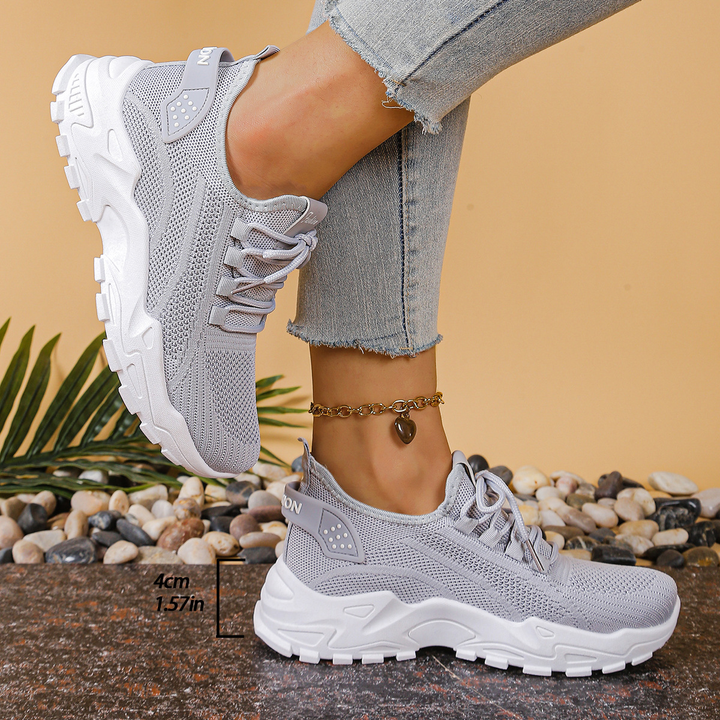 Wide-Toe Orthopedic Sneakers - Gray