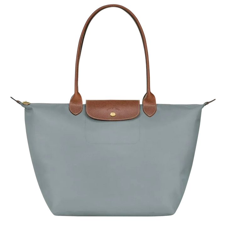 Large foldable canvas tote bag light grey