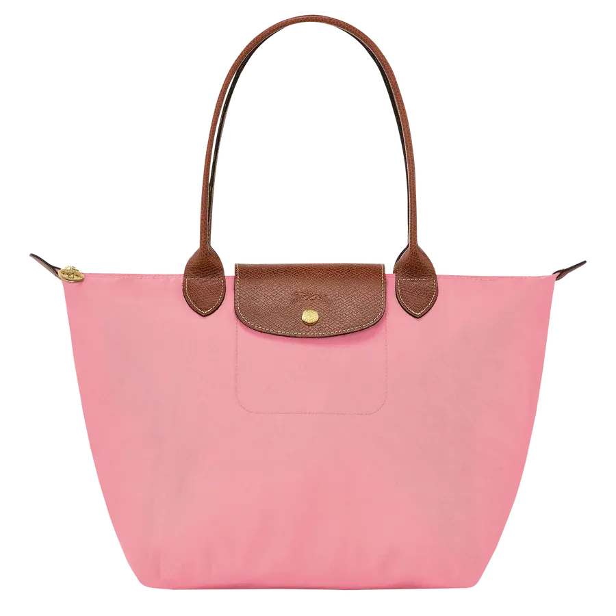 Large foldable canvas tote bag pink