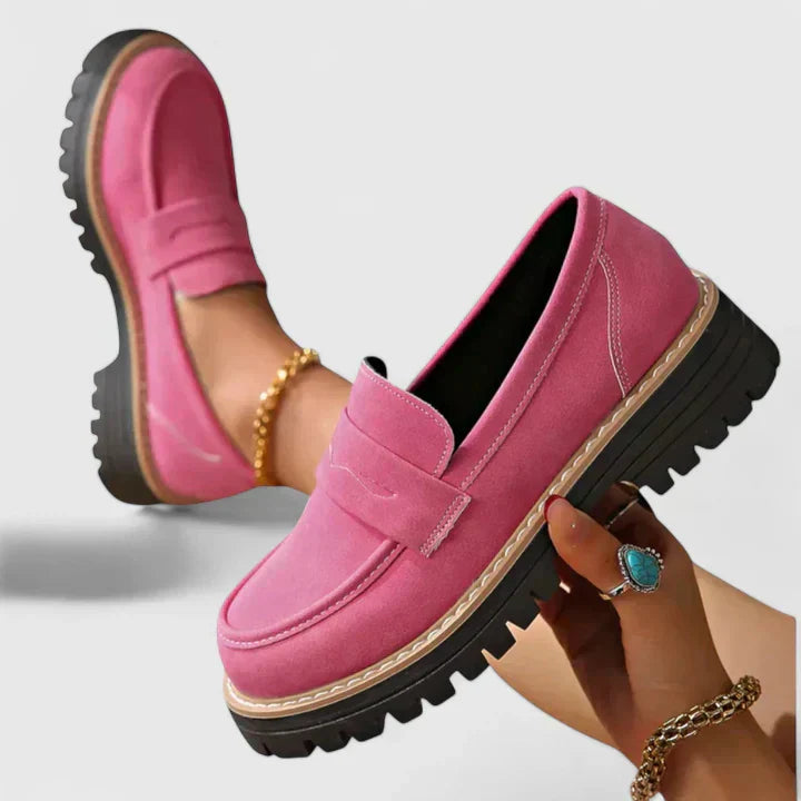 Orthopedic Slip-On Loafers - Pink