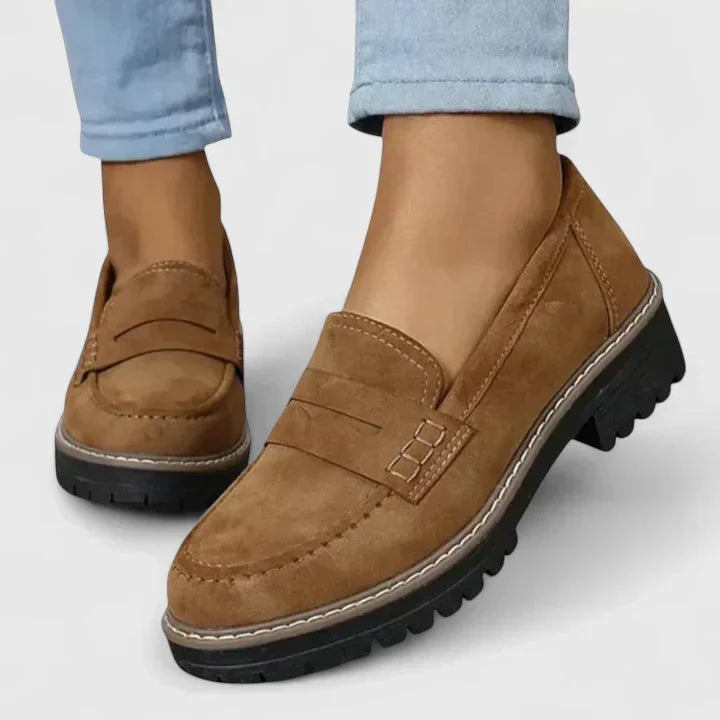 Orthopedic Slip-On Loafers - Brown
