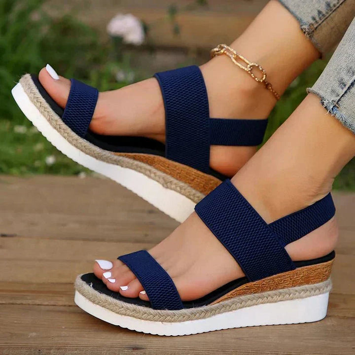 Orthopedic Sporty Platform Sandals - Blue