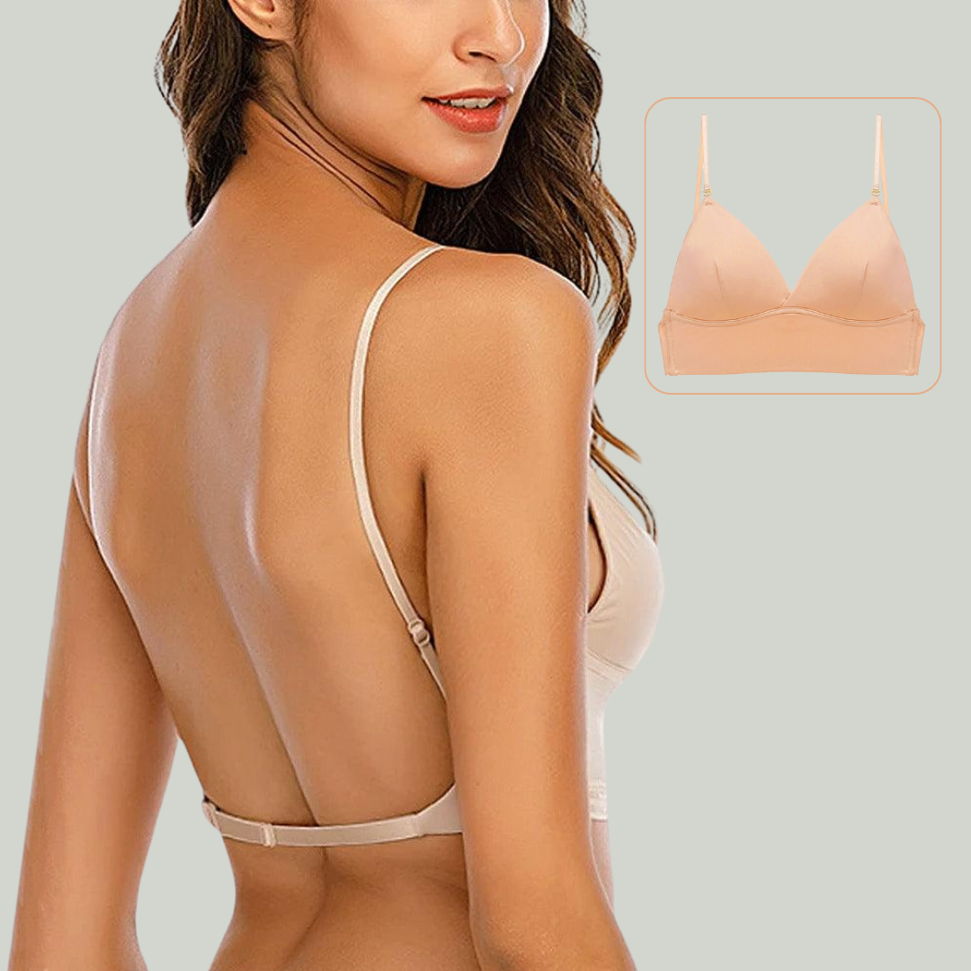 Women's low back bra for backless dresses in beige