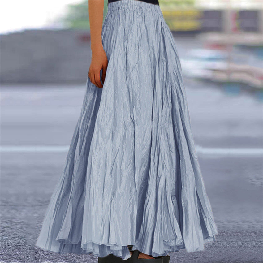 Ondine pleated maxi skirt gray