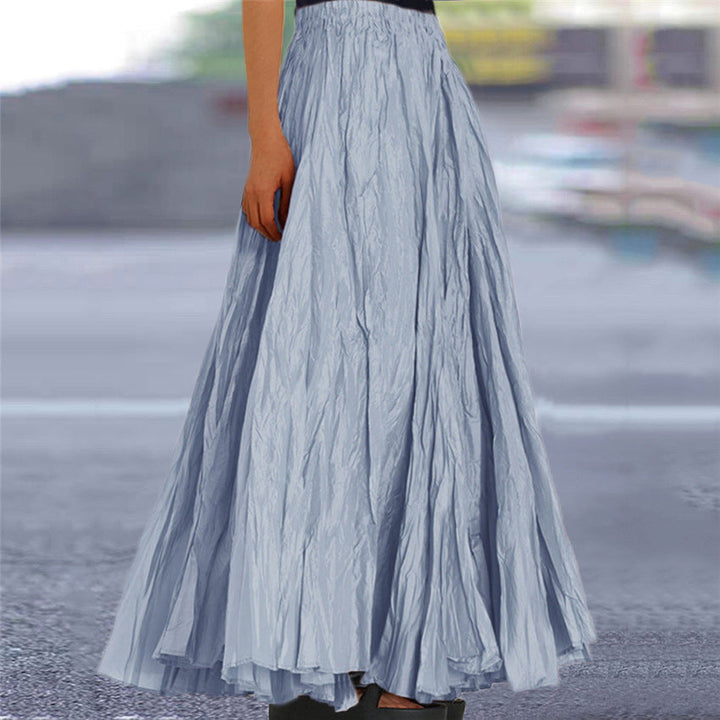 Ondine pleated maxi skirt gray