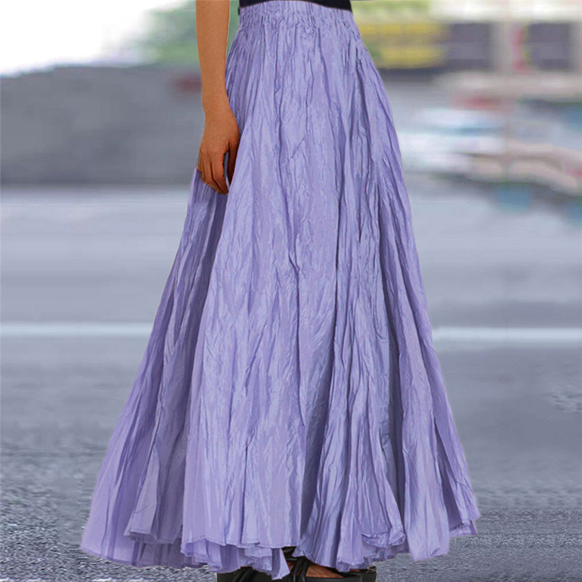 Ondine pleated maxi skirt purple