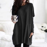 Women's Long Tunic Knit Fall Sweater for Leggings