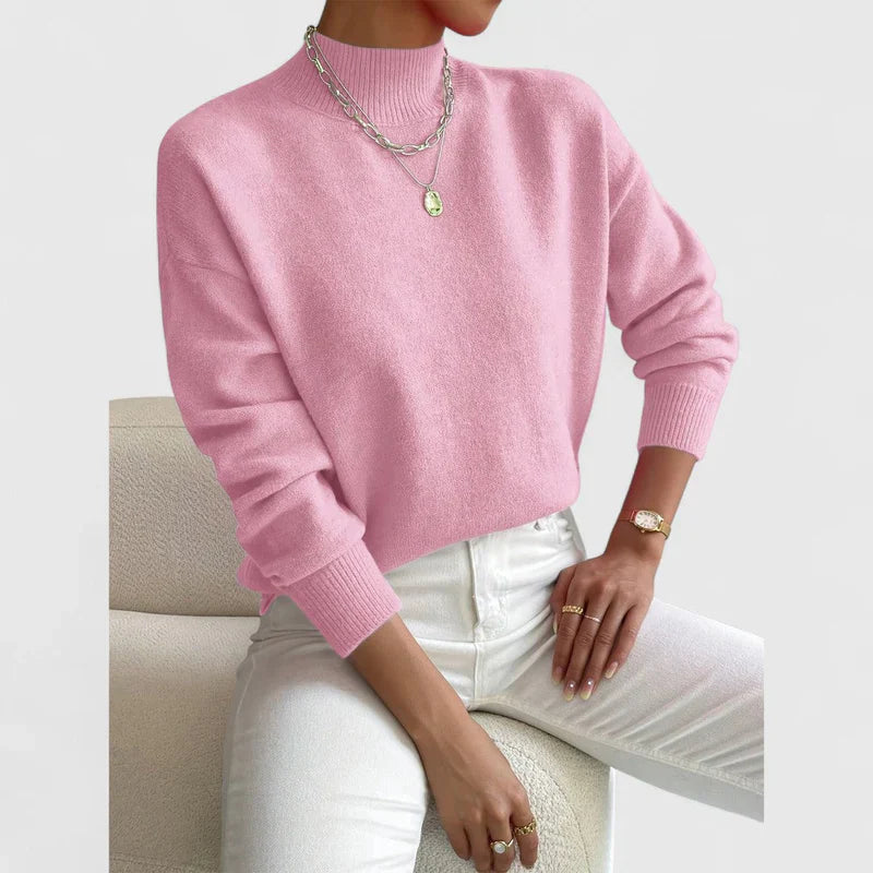 Women's Pink Soft Knit Sweater