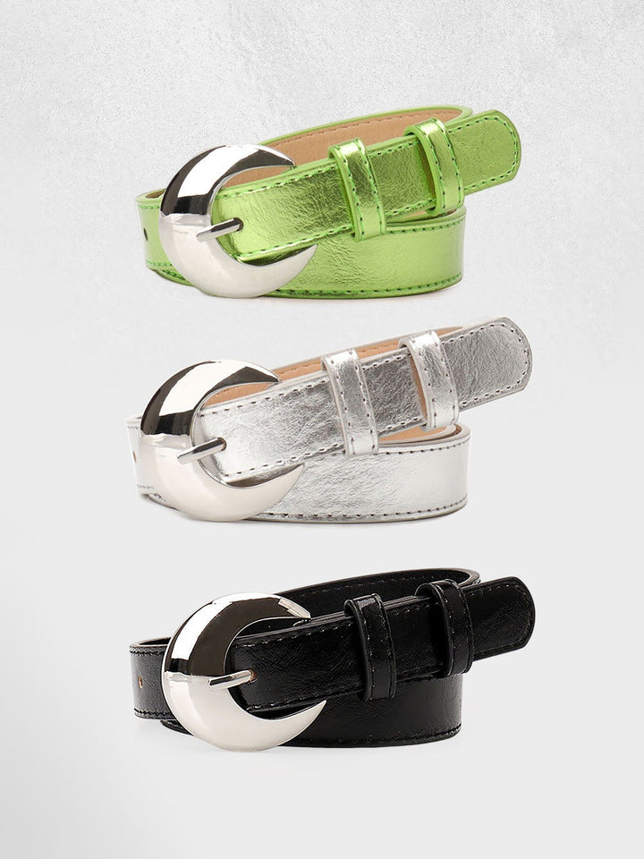 Women's 3-piece everyday belt set in green