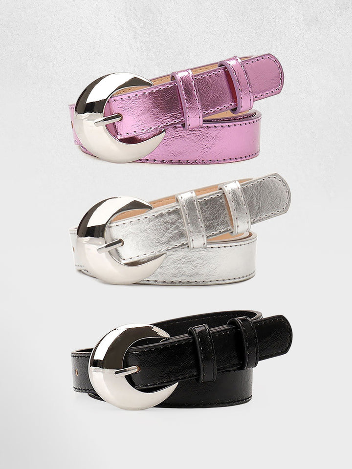 Women's 3-piece everyday belt set in red