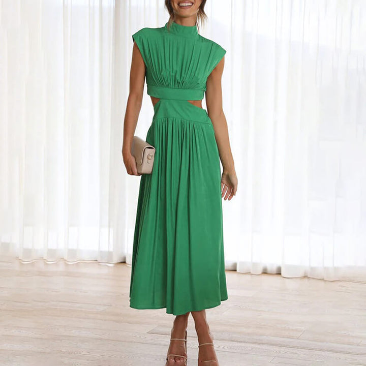 Halter Neck Summer Dress - Green