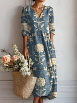 Women's Relaxed Fit Pocket Midi Dress
